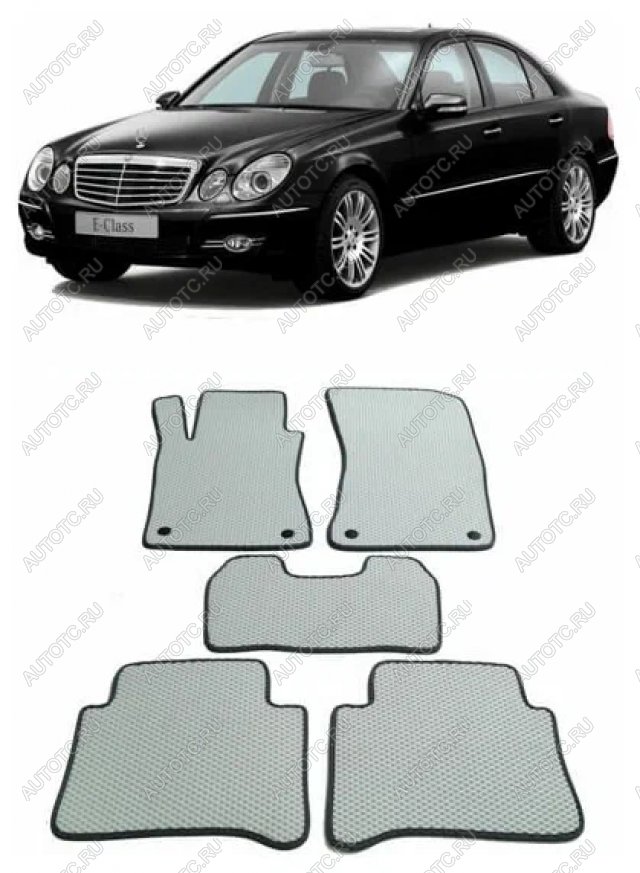 3 599 р. Текстильные коврики в салон (4matic LUX текстиль) SeinTex  Mercedes-Benz E-Class W211 дорестайлинг седан (2002-2006)  с доставкой в г. Вологда