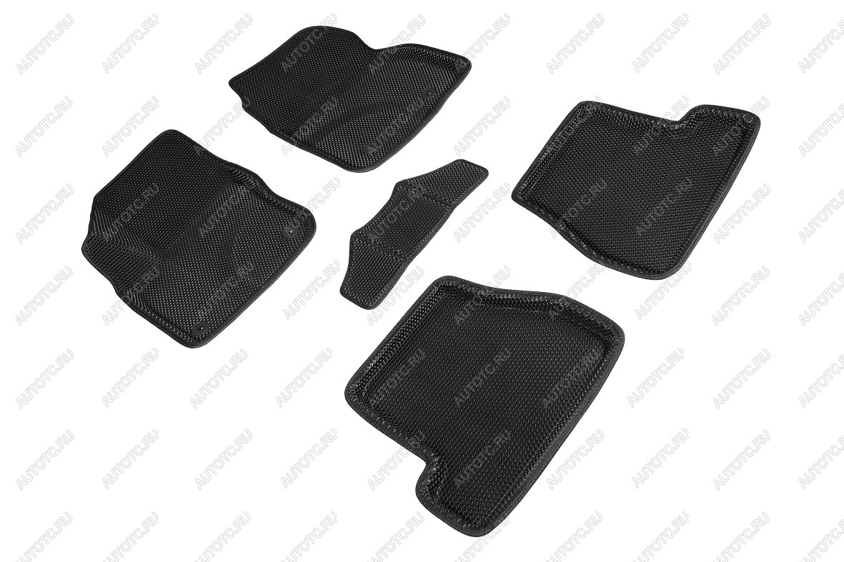 5 249 р. Коврики в салон (АКПП 3D EVA СОТА ) Seintex Ford Focus 3 хэтчбэк рестайлинг (2014-2019) (черный)  с доставкой в г. Вологда