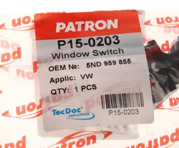 689 р. Выключатель кнопка VW Golf (08-13),Passat (10-),Touareg (10-) стеклоподъемника PATRON PATRON p15-0203  с доставкой в г. Вологда. Увеличить фотографию 4