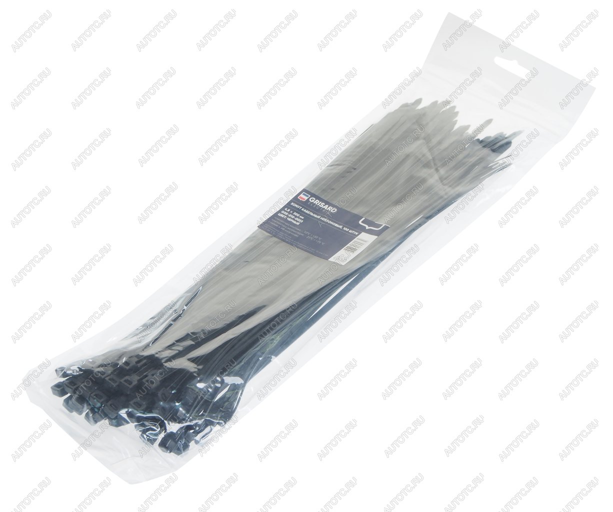 216 р. Хомут-стяжка 300х4.8 пластик черный (100шт.) GRISARD ELECTRIC GRISARD ELECTRIC gre-010-0023  с доставкой в г. Вологда