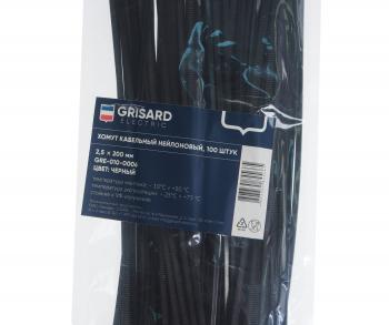 73 р. Хомут-стяжка 200х2.5 пластик черный (100шт.) GRISARD ELECTRIC GRISARD ELECTRIC gre-010-0006  с доставкой в г. Вологда. Увеличить фотографию 2