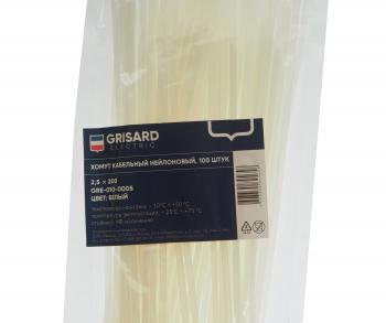 73 р. Хомут-стяжка 200х2.5 пластик белый (100шт.) GRISARD ELECTRIC GRISARD ELECTRIC gre-010-0005  с доставкой в г. Вологда. Увеличить фотографию 2