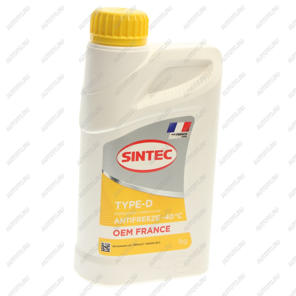 349 р. Антифриз желтый -40C 1кг OEM France Type-D SINTEC SINTEC 6145013  с доставкой в г. Вологда