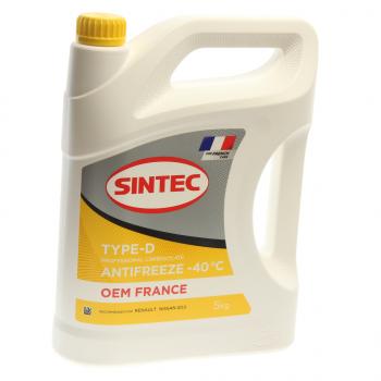 Антифриз желтый -40C 5кг OEM France Type-D SINTEC SINTEC 6145014