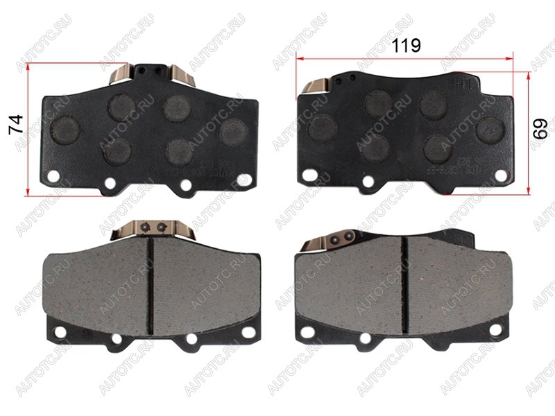 4 399 р. Колодки тормозные перед TOYOTA LAND CRUISER PRADOSURF 96-02FORTUNERHILUX 04- ADVICS A1N021  с доставкой в г. Вологда