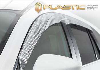 2 399 р. Дефлектора окон CA-Plastic  Toyota Alphard  H10 (2002-2008) дорестайлинг, рестайлинг (серия Art серебро, Без хром.молдинга )  с доставкой в г. Вологда. Увеличить фотографию 2