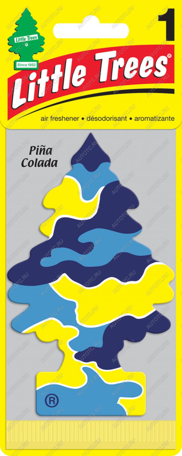 141 р. Ароматизатор подвесной пластина (pina colada) Елочка CAR FRESHNER CAR FRESHNER u1p-10967-russ  с доставкой в г. Вологда