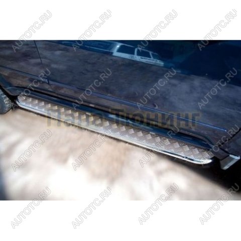 22 999 р. Пороги труба с листом SLITKOFF Honda CR-V RM1,RM3,RM4 рестайлинг (2014-2018) (Лист алюминиевый, профиль сталь)  с доставкой в г. Вологда