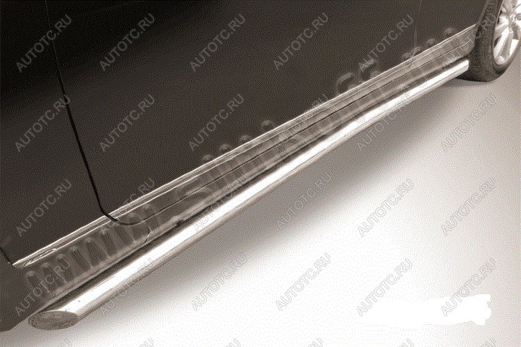 14 899 р. Защита порогов d42 Slitkoff Toyota Land Cruiser 200 дорестайлинг (2007-2012) (нержавейка, торцы - срез под 45 градусов)  с доставкой в г. Вологда
