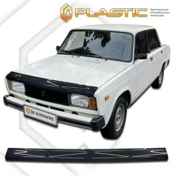 1 899 р. Дефлектор капота CA-Plastic  Лада 2105 (1979-2010) (серия Classic черный)  с доставкой в г. Вологда. Увеличить фотографию 2