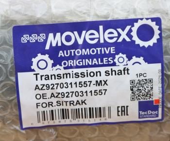 30 499 р. Вал карданный SITRAK передний 8x4 MOVELEX MOVELEX az9270311557-mx  с доставкой в г. Вологда. Увеличить фотографию 6