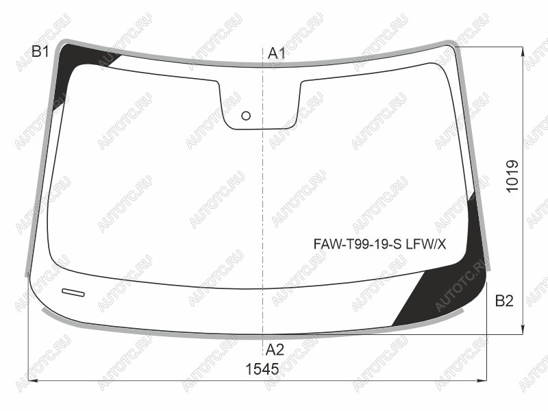 11 999 р. Стекло лобовое (Датчик дождя Молдинг) FAW Bestune T99 19- XYG FAW-T99-19-S LFW/X  с доставкой в г. Вологда