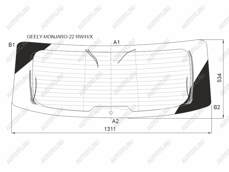 9 949 р. Стекло заднее (Цвет зеленый Обогрев Антенна) Geely Monjaro 22- XYG MONJARO-22 RW/H/X  с доставкой в г. Вологда