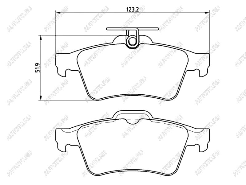 1 789 р. Колодки тормозные зад MAZDA 3 03-13 FORD FOCUS 04- BREMBO P 59 042  с доставкой в г. Вологда