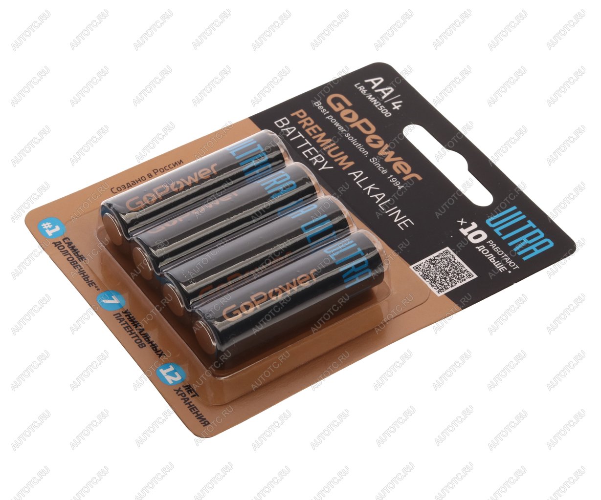 215 р. Батарейка AA LR6 1.5V блистер 4шт. Alkaline Ultra GOPOWER GOPOWER 00-00026394  с доставкой в г. Вологда