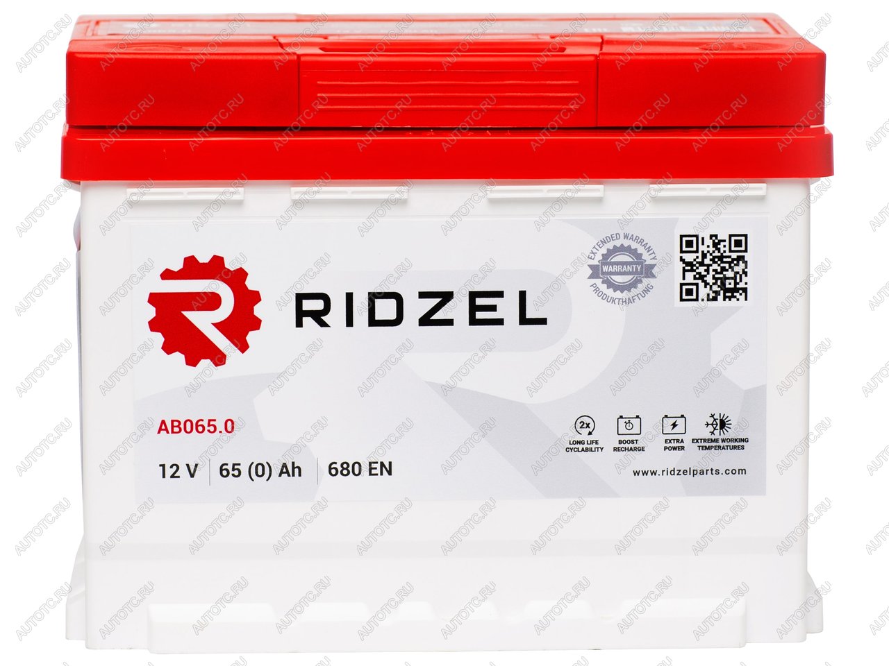 7 749 р. Аккумулятор RIDZEL 65Ач обратная полярность RIDZEL 6ст65(0) ab065.0  с доставкой в г. Вологда