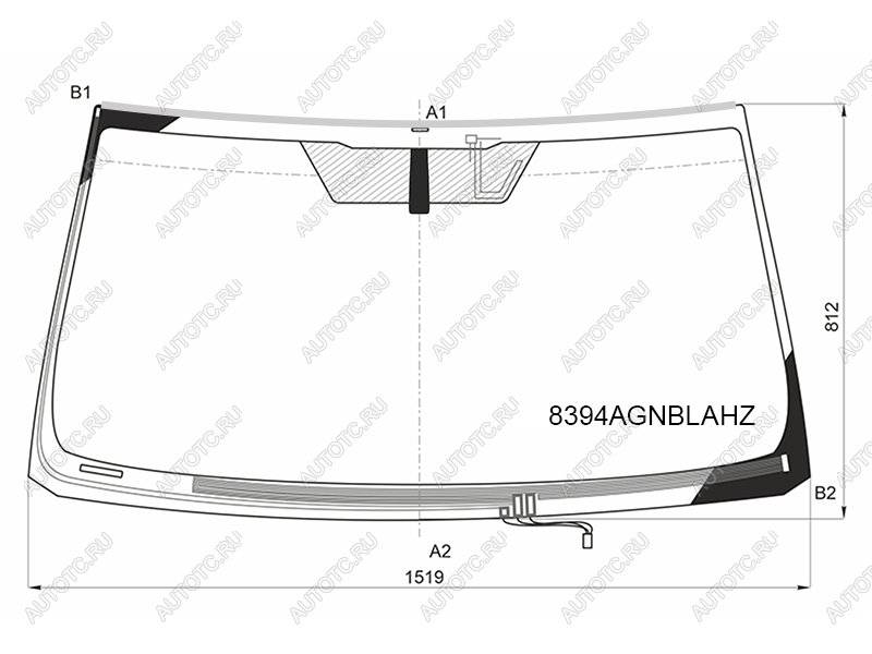 8 199 р. Стекло лобовое (Обогрев щеток Антенна Молдинг) Toyota Land Cruiser Prado (J150) 09-17 FUYAO 8394AGNBLAHZ  с доставкой в г. Вологда