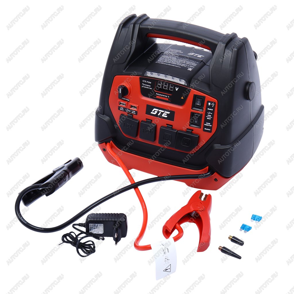23 799 р. Устройство пусковое 12-15V 1250А 18000мАч (power bank) инвертор с компрессором GTE GTE gte-p204  с доставкой в г. Вологда