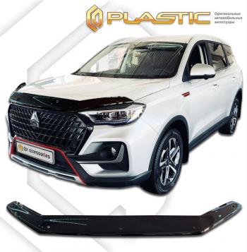 1 999 р. Дефлектор капота CA-Plastiс  VGV U75 Plus 2021 (2021-2025) (серия Classic черный)  с доставкой в г. Вологда. Увеличить фотографию 2