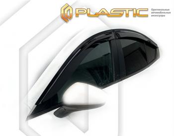 2 199 р. Дефлектора окон CA-Plastic Mazda 3/Axela BP седан (2019-2025) (серия Classic полупрозрачный, без хром. молдинга )  с доставкой в г. Вологда. Увеличить фотографию 2