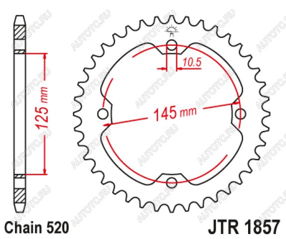 2 599 р. Звезда цепного привода JTR1857 38  jtr1857.38  с доставкой в г. Вологда