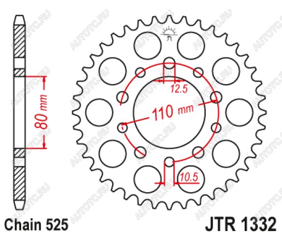 3 299 р. Звезда цепного привода JTR1332 42  jtr1332.42  с доставкой в г. Вологда