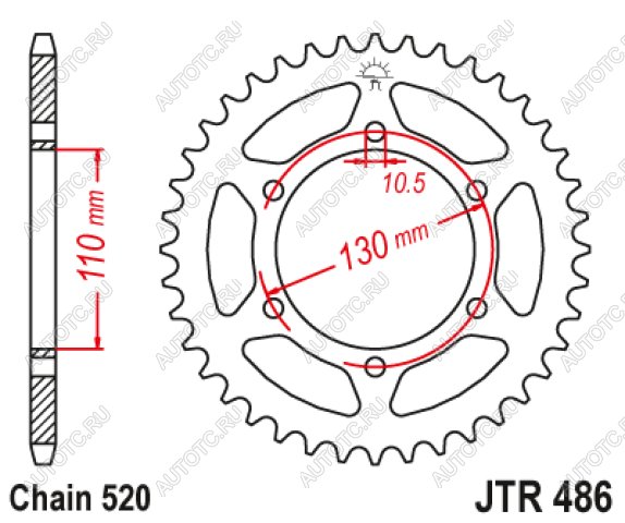 2 999 р. Звезда цепного привода JTR486 43  jtr486.43  с доставкой в г. Вологда