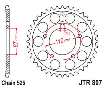 Звезда цепного привода JTR807 45  jtr807.45