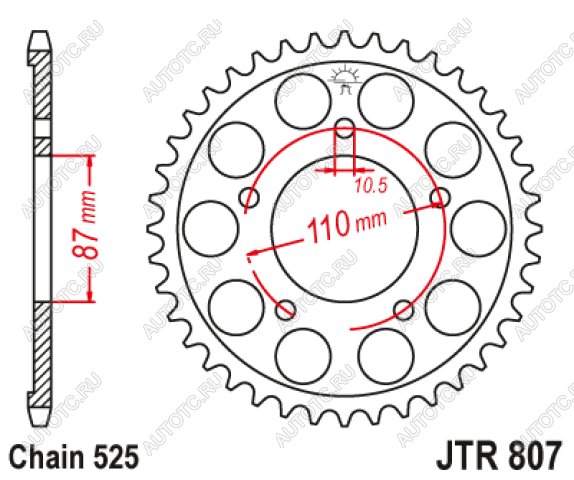 3 499 р. Звезда цепного привода JTR807 45  jtr807.45  с доставкой в г. Вологда