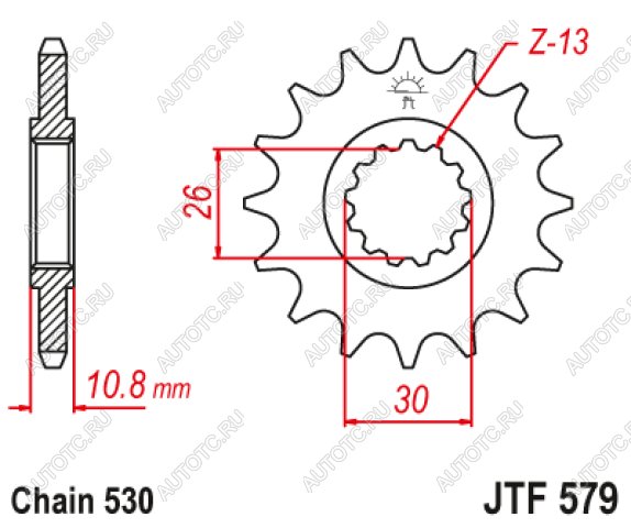 1 699 р. Звезда цепного привода JTF579 18  jtf579.18  с доставкой в г. Вологда