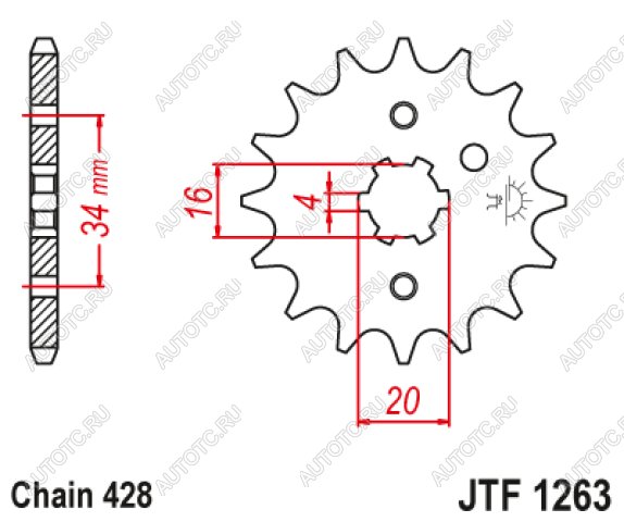 499 р. Звезда цепного привода JTF1263 15  jtf1263.15  с доставкой в г. Вологда