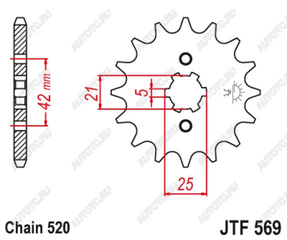 999 р. Звезда цепного привода JTF569 12  jtf569.12  с доставкой в г. Вологда