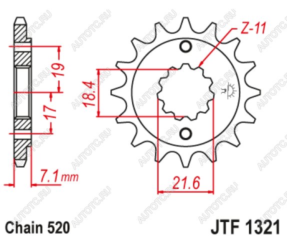 1 149 р. Звезда цепного привода JTF1321 12  jtf1321.12  с доставкой в г. Вологда