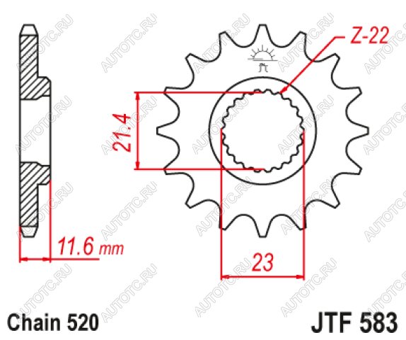1 399 р. Звезда цепного привода JTF583 13  jtf583.13  с доставкой в г. Вологда