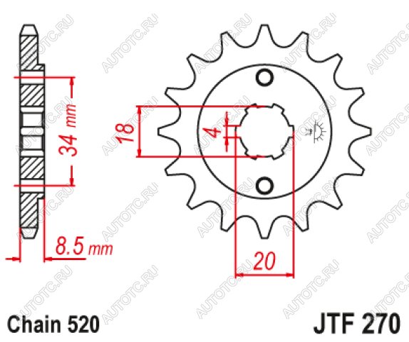 1 199 р. Звезда цепного привода JTF270 13  jtf270.13  с доставкой в г. Вологда