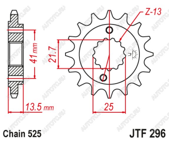 1 599 р. Звезда цепного привода JTF296 15RB  jtf296.15rb  с доставкой в г. Вологда