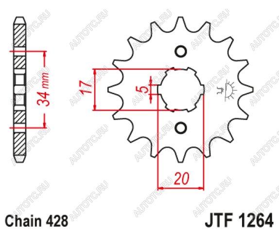 519 р. Звезда цепного привода JTF1264 14  jtf1264.14  с доставкой в г. Вологда