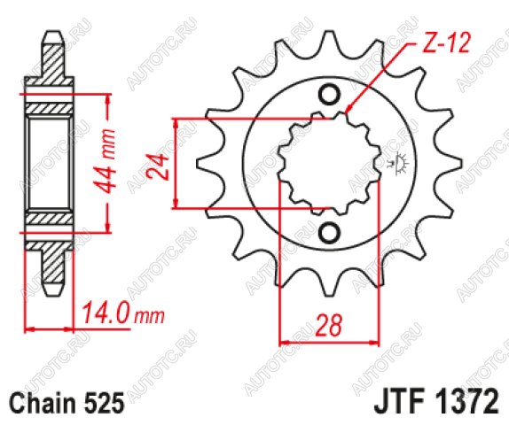 1 959 р. Звезда цепного привода JTF1372 17  jtf1372.17  с доставкой в г. Вологда