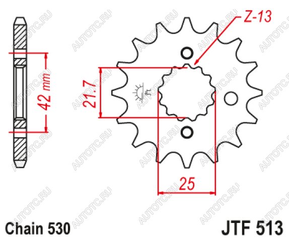 999 р. Звезда цепного привода JTF513 14  jtf513.14  с доставкой в г. Вологда