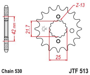 Звезда цепного привода JTF513 18RB  jtf513.18rb