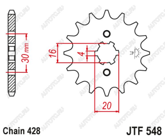 559 р. Звезда цепного привода JTF548 13  jtf548.13  с доставкой в г. Вологда