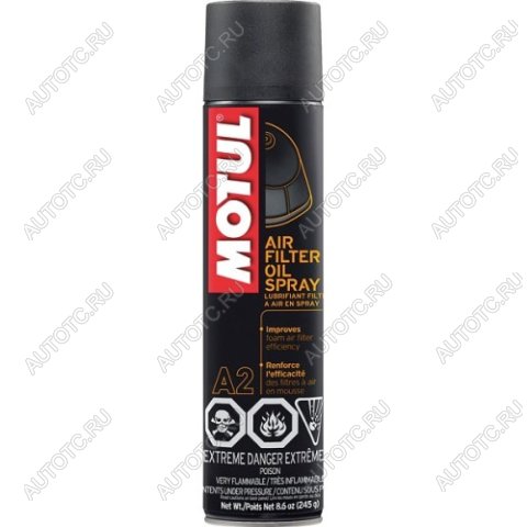 1 329 р. Смазка воздушного фильтра Motul A2 Air Filter Oil Spray 0,4л.  пм-00005754  с доставкой в г. Вологда