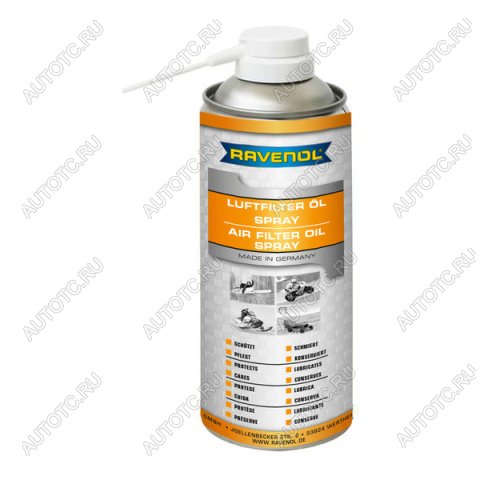 2 169 р. Смазка воздушного фильтра RAVENOL Air Filter Oil-Spray (0,4л)  1360301-400-05-000  с доставкой в г. Вологда