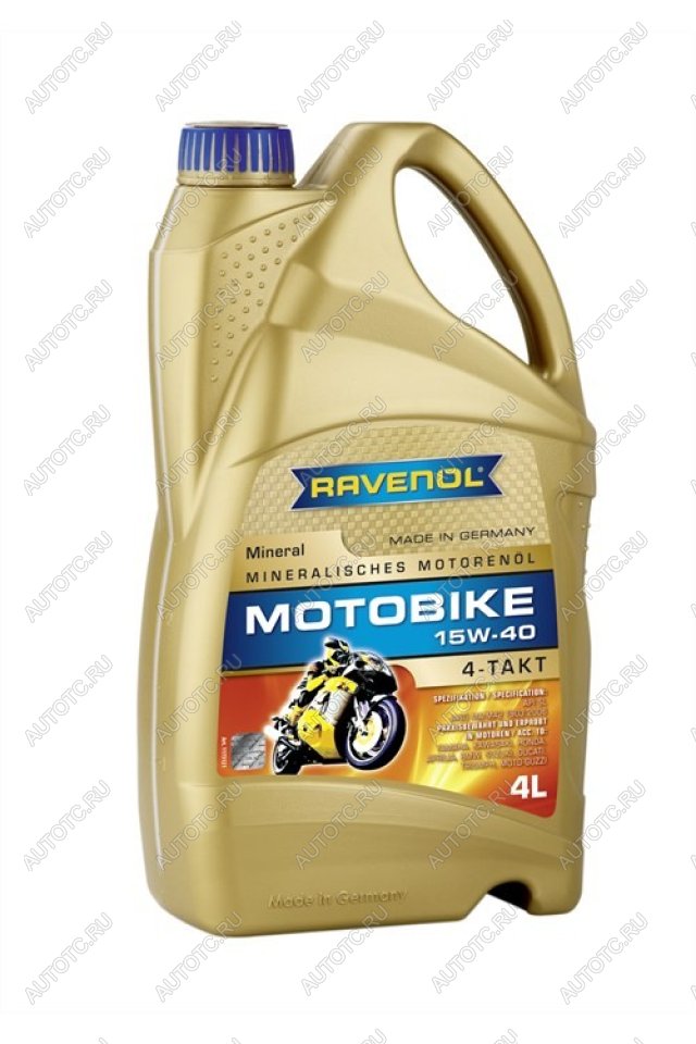 6 949 р. Моторное масло RAVENOL Motobike 4-T Mineral 15W-40 (4л)  1173121-004-01-999  с доставкой в г. Вологда