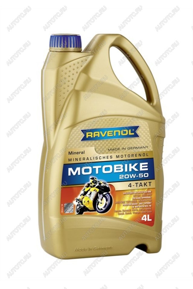 5 849 р. Моторное масло RAVENOL Motobike 4-T Mineral 20W-50 (4л)  1173122-004-01-999  с доставкой в г. Вологда