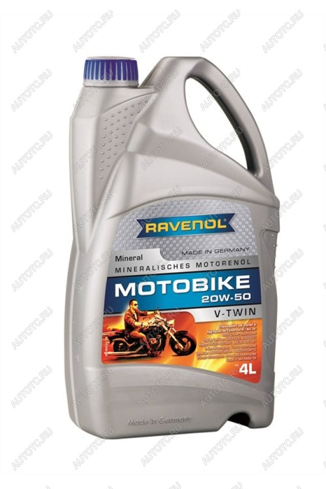 6 999 р. Моторное масло RAVENOL Motobike 4-T V-TWIN Mineral 20W-50 (4л)  1173105-004-01-999  с доставкой в г. Вологда