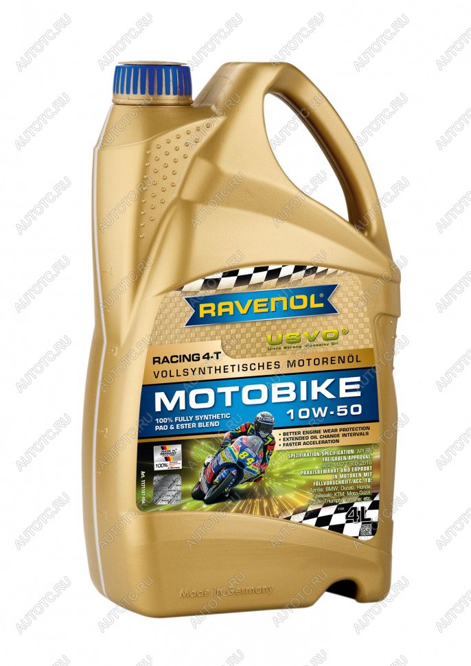 10 249 р. Моторное масло RAVENOL Motobike 4-T Racing 10W-50 (4л)  1171107-004-01-999  с доставкой в г. Вологда