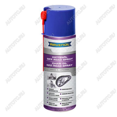 1 499 р. Смазка цепи RAVENOL Ketten-Spray Off-Road (0.4)  1360303-400-05-000  с доставкой в г. Вологда