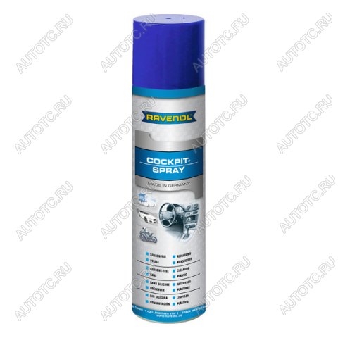 769 р. Полироль для пластмасс RAVENOL Cockpit-Spray (0,4л)  1360031-400-05-000  с доставкой в г. Вологда