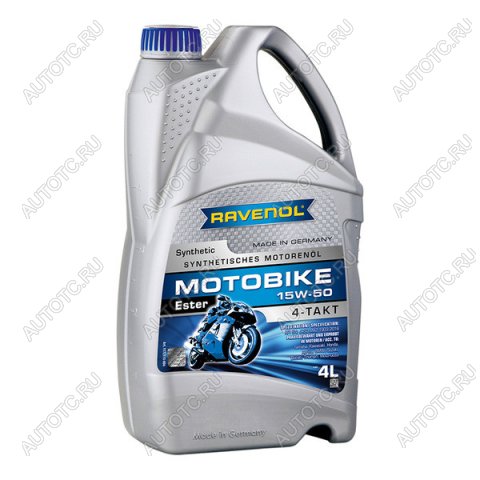 7 599 р. Моторное масло RAVENOL Motobike 4-T Ester 15W-50 (4л)  1172113-004-01-999  с доставкой в г. Вологда